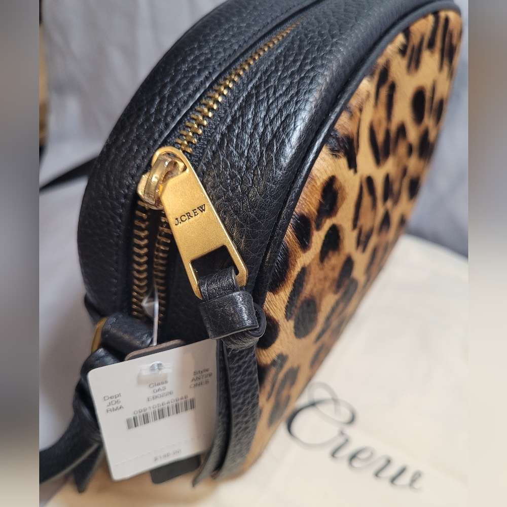 J. Crew leopard calf hair Devon Camera Bag - Picture 4 of 16